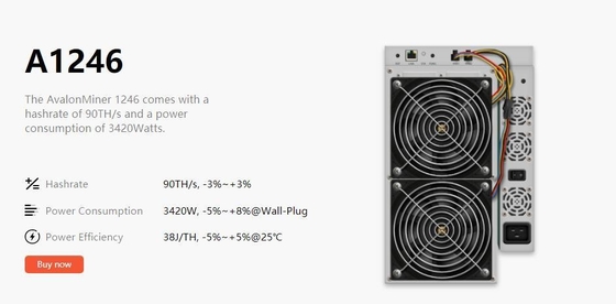 Sha-256 3420W 아발론 1246년 90번째 3420W 75 DB (데시벨) 12V 이더넷
