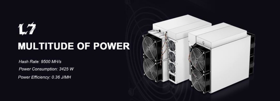 9160mh/S Asic 비밀당원 광부 앤트미네르 L7 9500mh 선행성 블록체인