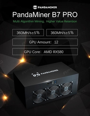 8PCS 그래픽 카드와 팬더 브랜드 Mdel E번째 B7 프로 360m 광부 기계